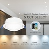 image:imageMaxxima 4 in 5 CCT UltraThin Recessed LED Gimbal Downlight 700 Lumens Color Selectable 2700K5000K 2700K3000K3500K4000K5000K Dimmable Canless Slim IC Rated Junction Box Included4 Inch