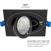 image:imageMaxxima 4 in Rotatable UltraThin Square Recessed LED Floating Gimbal Downlight 1000 Lumens 5 CCT Selectable 2700K3000K3500K4000K5000K Dimmable Black Trim 80 CRI IC Rated Canless JBox IncludedBlack