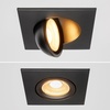 image:imageMaxxima 4 in Rotatable UltraThin Square Recessed LED Floating Gimbal Downlight 1000 Lumens 5 CCT Selectable 2700K3000K3500K4000K5000K Dimmable Black Trim 80 CRI IC Rated Canless JBox IncludedBlack