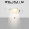 image:imageMaxxima 4 in Rotatable UltraThin Square Recessed LED Floating Gimbal Downlight 1000 Lumens 5 CCT Selectable 2700K3000K3500K4000K5000K Dimmable Black Trim 80 CRI IC Rated Canless JBox IncludedWhite