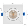 image:imageMaxxima 4 in Rotatable UltraThin Square Recessed LED Floating Gimbal Downlight 1000 Lumens 5 CCT Selectable 2700K3000K3500K4000K5000K Dimmable Black Trim 80 CRI IC Rated Canless JBox IncludedWhite