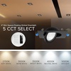 image:imageMaxxima 4 in Rotatable UltraThin Square Recessed LED Floating Gimbal Downlight 1000 Lumens 5 CCT Selectable 2700K3000K3500K4000K5000K Dimmable Black Trim 80 CRI IC Rated Canless JBox IncludedBlack