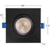image:imageMaxxima 4 in Rotatable UltraThin Square Recessed LED Floating Gimbal Downlight 1000 Lumens 5 CCT Selectable 2700K3000K3500K4000K5000K Dimmable Black Trim 80 CRI IC Rated Canless JBox IncludedBlack