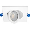 image:imageMaxxima 4 in Rotatable UltraThin Square Recessed LED Floating Gimbal Downlight 1000 Lumens 5 CCT Selectable 2700K3000K3500K4000K5000K Dimmable Black Trim 80 CRI IC Rated Canless JBox IncludedWhite