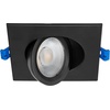 image:imageMaxxima 4 in Rotatable UltraThin Square Recessed LED Floating Gimbal Downlight 1000 Lumens 5 CCT Selectable 2700K3000K3500K4000K5000K Dimmable Black Trim 80 CRI IC Rated Canless JBox IncludedBlack