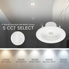 image:imageMaxxima 5 in amp 6 in Retrofit LED PIR Motion Sensor Downlight  1300 Lumens 14 Watts 5 CCT 2700K3000K3500K4000K5000K Energy Efficient Indoor Ceiling Lighting Fixture4 Inch