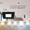image:imageMaxxima 3 Ultra Thin Square LED Downlight 450 Lumens 5CCT BlackBlack