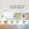 image:imageMaxxima 3 Ultra Thin Square LED Downlight 450 Lumens 5CCT BlackWhite
