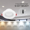 image:imageMaxxima 4 Canless Deep Baffle Black Recessed LED Downlight 600 Lumens 5CCTWhite