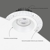 image:imageMaxxima 1 White Trimless AntiGlare LED Downlight 500 Lumens 5 CCT6 Inch