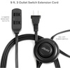 image:imageMaxxima 9 ft 3 Outlet Extension Cord OnOff Foot Switch Green Pack of 2Black