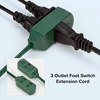 image:imageMaxxima 9 ft 3 Outlet Extension Cord OnOff Foot Switch Green Pack of 2Green