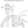 image:imageMaxxima 9 ft 3 Outlet Extension Cord OnOff Foot Switch Green Pack of 2White
