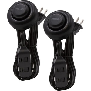 image:imageMaxxima 9 ft 3 Outlet Extension Cord OnOff Foot Switch Green Pack of 2Black
